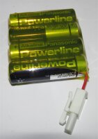 Batteriepack für Schulte Schlagbaum / Safe-O-Pin / 3850000.020.000 - 6 Volt  F4x1 mit Stecker ca. 2cm [JST Mini TAMIYA Kupplung 1=R/2=S]