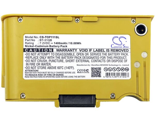 Ersatzakku - CS-TOP111SL - TOPCON BT-31QB / 101C / 111C - 7,2 Volt 1400mAh Ni-CD