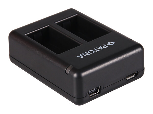 PATONA - Dual Schnell-Ladegerät - Garmin Virb 360 / VIRB360 / GMICP702335 - inkl. Micro-USB Kabel