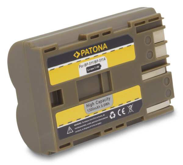 Ersatzakku - Canon BP-511 - 7,4 Volt 1300mAh Li-Ion