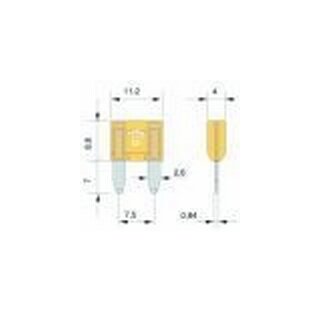 Mini-Flachsicherung 5A beige