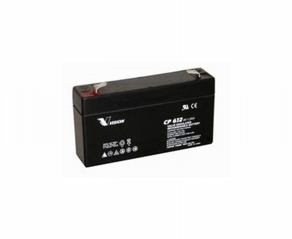 Vision - CP 612 - 6 Volt 1,2 Ah Pb