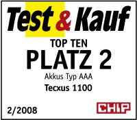 tecxus - AAA (Micro) / HR03 - 1,2 Volt 1100mAh Ni-MH - 4er Blister