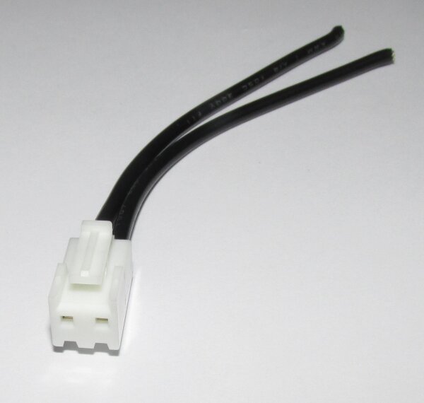JST - VHR-2N - Stecker mit Ableiter [schwarz/schwarz] ca. 15cm