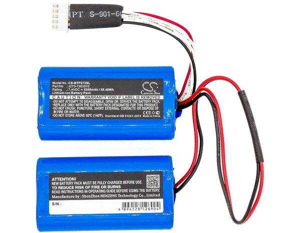 Ersatzakku - CS-BTP273SL - Beats J273/ICR18650NH / J273-1303010 - 7,4 Volt 5200mAh Li-Ion