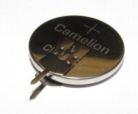 Knopfzelle - CR 2032 / CR2032 Lithium - lose mit Ableiter [Lötfahne U-Form | Z-Form / Printlötfahnen]
