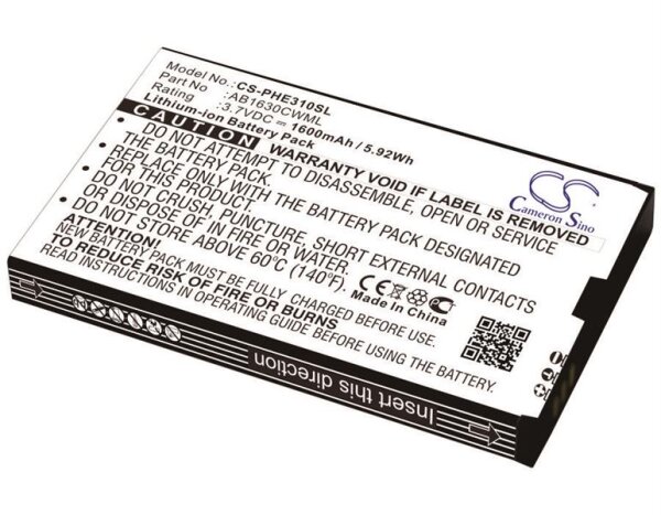 Ersatzakku - CS-PHE330SL - Philips AB4050AWML / E330 - 3,8 Volt 3950mAh Li-Ion