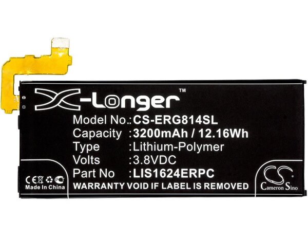 Ersatzakku  - CS-ERG814SL - Sony G8141 / LIS1624ERPC - 3,8 Volt 3200mAh Li-Polymer