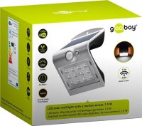 goobay - LED Solar-Wandleuchte mit Bewegungsmelder - 1,5 W