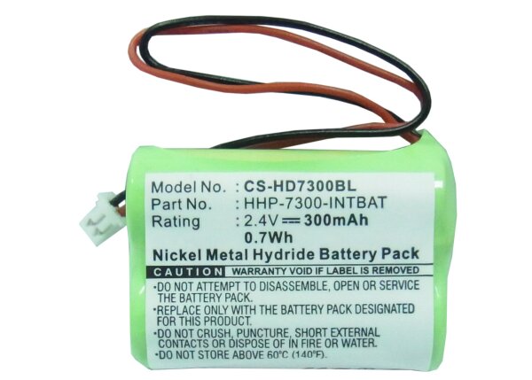 Ersatzakku - CS-HD7300BL - Handheld HHP-7300-INTBAT / 7400 - 2,4 Volt 300mAh Ni-MH