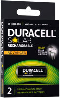 Duracell - Solar Akku 14430 - 3,2 Volt 400mAh LiFePO4 -...