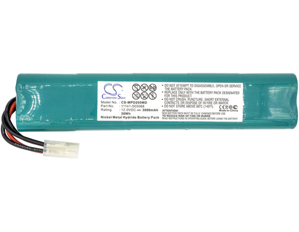 Ersatzakku - CS-MPD200MD - Physio Control Lifepak 20 / Medtronic 11141-000068 - 12 Volt 3000mAh Ni-MH