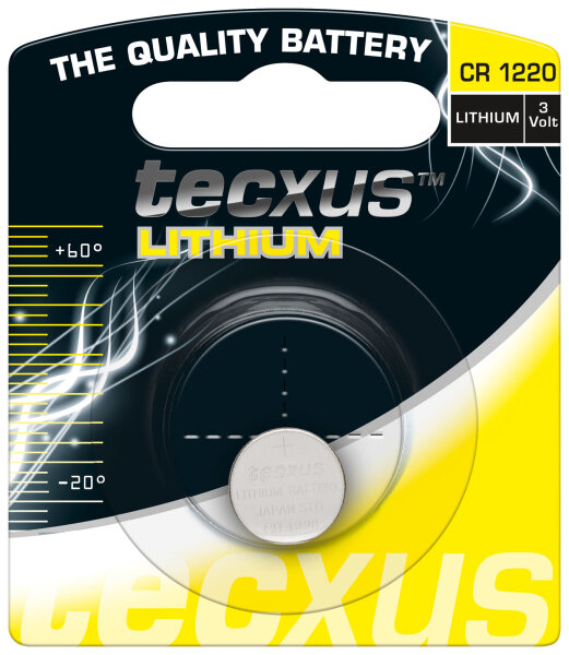 tecxus - CR 1220 / CR1220 - 3 Volt 35mAh Lithium