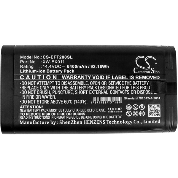 Ersatzakku - CS-EFT200SL - Exfo FTB-2 / XW-EX011 - 14,4 Volt 6400mAh Li-Ion - EOL