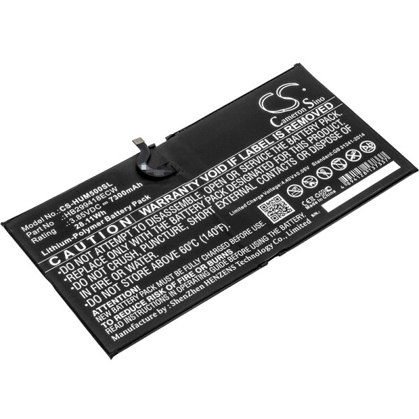 Ersatzakku - CS-HUM500SL - Huawei CMR-AL09 / HB299418ECW - 3,85 Volt 7300mAh Li-Polymer