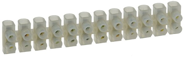 Lüsterklemmen für 4,0-10mm², 12 Klemmen Messingeinsatz, transparent