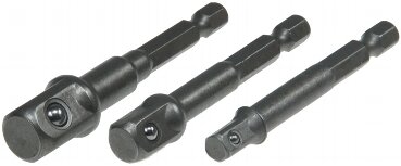 Bitaufnahme-Adapterset von Sechskant auf 1/4", 3/8", 1/2"