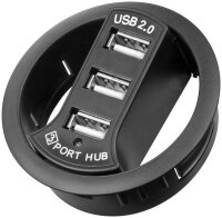 3-fach USB 2.0 Hi-Speed Einbau-HUB/Verteiler<br>zum...
