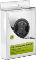 3-fach USB 2.0 Hi-Speed Einbau-HUB/Verteiler +...
