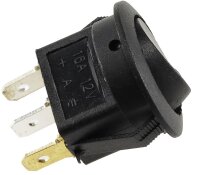 12V Schalter mit roter LED EIN / AUS, 16A, Ø 20mm Einbau