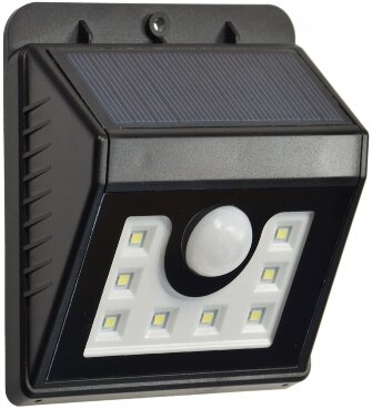 Solar Wandleuchte + Bewegungsmelder SWL08 8 LEDs, 150lm, IP44, Akku | EOL