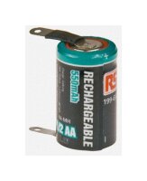RS PRO - Industrieakku - HR-1/2AA - 1,2 Volt 550mAh Ni-MH - Lötfahne