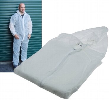 Schutzanzug / Einweg Overall aus PP Größe XXL = 188-194cm, Material 40 g/m²