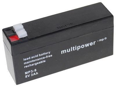 Multipower - MP3-8 - 8 Volt 3000mAh Pb