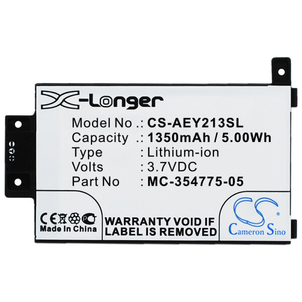 Ersatzakku - CS-AEY213SL - Kindle Amazon DP75SDI / MC-354775-05 - 3,7 Volt 1350mAh Li-Ion