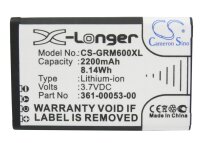 Ersatzakku - CS-GRM600XL - Garmin Montana 600 / 361-00053-00 - 3,7 Volt 2200mAh Li-Ion