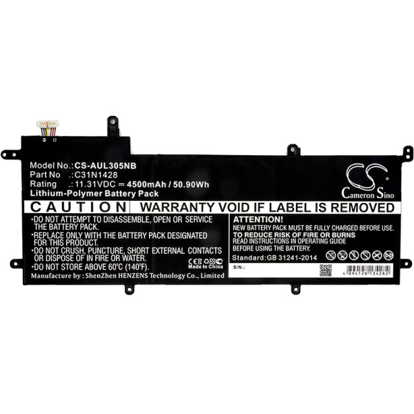 Ersatzakku - CS-AUL305NB - Asus C31N1428 / Zenbook UX305LA - 11,31 Volt 4500mAh Li-Polymer