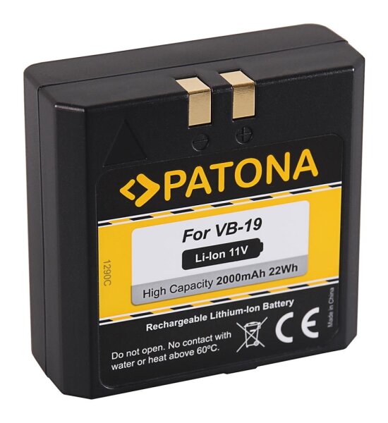 Patona - Ersatzakku kompatibel zu GODOX VB18 / VING 850 Flash - 11 Volt 2000mAh Li-Ion