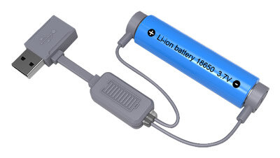 FOLOMOV A1 - Magnetisches USB Ladegerät und Powerbank für Li-Ion Akkus