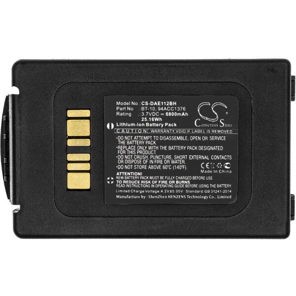 Ersatzakku - CS-DAE112BH - Datalogic Elf / 94ACC1376 / BT-10 - 3,7 Volt 6800mAh Li-Ion