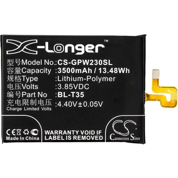 Ersatzakku - CS-GPW230SL - Google BL-T35 / GO11C - 3,85 Volt 3500mAh Li-Polymer