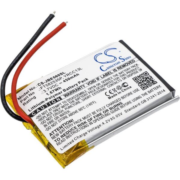 Ersatzakku - CS-JBE560SL - JBL FT582535P / J56BT - 3,7 Volt 450mAh Li-Polymer
