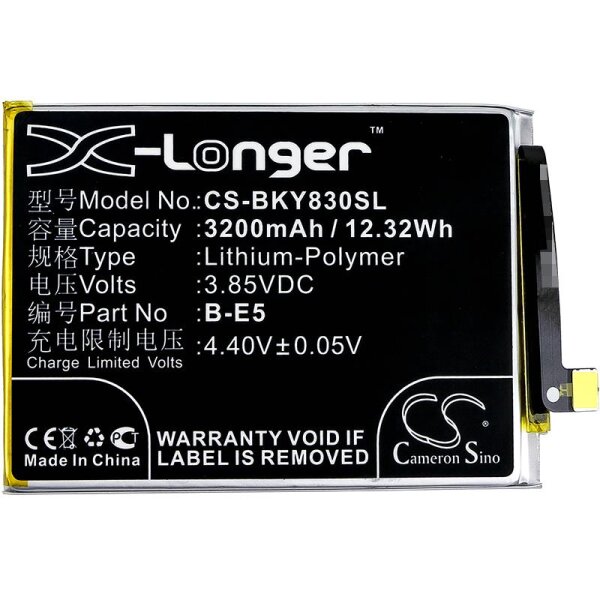 Ersatzakku - CS-BKY830SL - BBK VIVO B-E5 / Y83 / Y83A - 3,85 Volt 3200mAh Li-Polymer