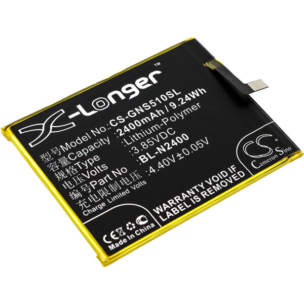 Ersatzakku - CS-GNS510SL - Gionee BL-N2400 / GN9007 - 3,85 Volt 2400mAh Li-Polymer