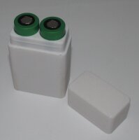 Transportbox / Cellsafe / Aufbewahrungsbox für 2x 18650 Akkus / Batterien
