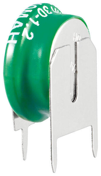 Back-up-Akku NiMH 30-1.2 - 1,2 Volt 40mAh mit Printstiften