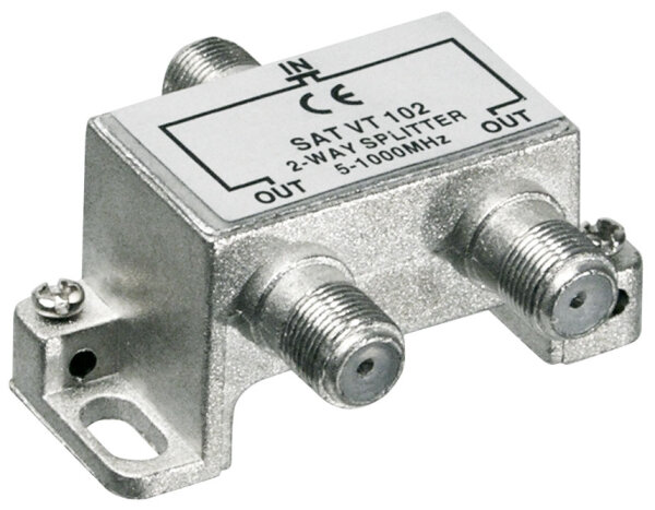 goobay - BK-Verteiler, 2-fach - Verteiler für BK-Anlagen 5 MHz - 1000 MHz