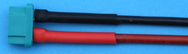 Akkukabel Doppelkontakthochstrombuchse - 30 cm, 4,0 mm², Silikonlitze