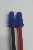 Akkukabel EC2 - Buchsenkabel - 30 cm - 1,5 mm², Silikonlitze