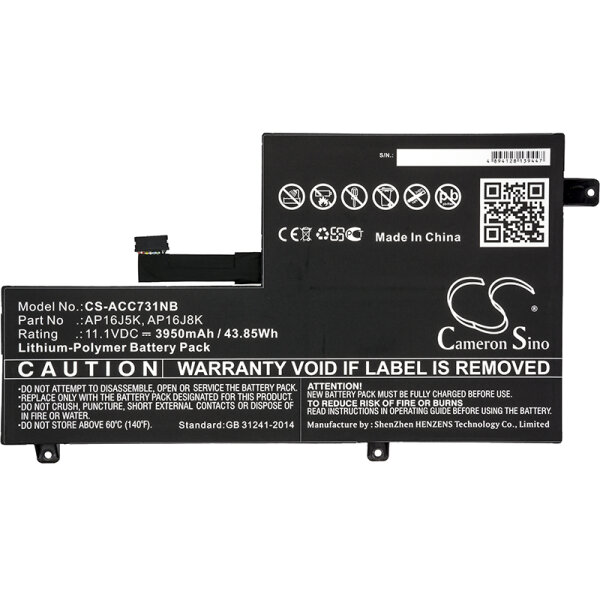 Ersatzakku - CS-ACC731NB - Acer AP16J5K / C731 - 11,1 Volt 3950mAh Li-Polymer