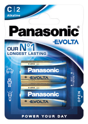 Panasonic EVOLTA - LR14 Baby C - 1,5 Volt AlMn - 2er Blister