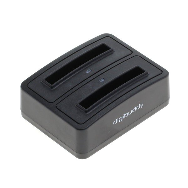 digibuddy - Akkuladestation 1302 Dual kompatibel zu Samsung BG900BBE - schwarz