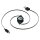 OTB - Datenkabel - USB Type C (USB-C) Stecker auf USB A (2.0) Stecker - 0,7m aufrollbar - schwarz