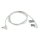 OTB - Datenkabel Micro-USB - Nylonmantel / 90 Grad Stecker / braided / L Shape - 1,0m - weiß