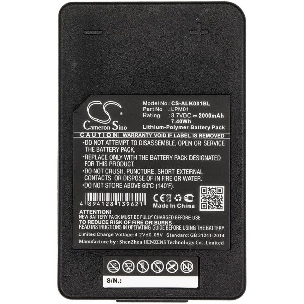 Ersatzakku - CS-ALK001BL - Autec LK NEO / LPM01 - 3,7 Volt 2000mAh Li-Polymer