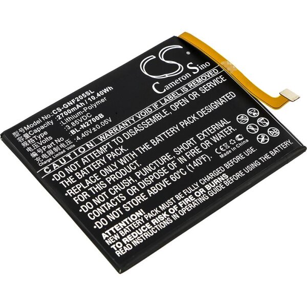 Ersatzakku - CS-GNF205SL - Gionee BL-N2700B / F205 - 3,85 Volt 2700mAh Li-Polymer